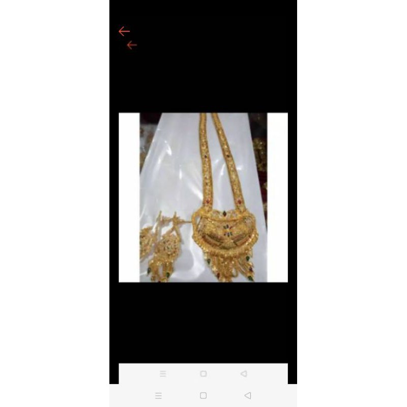 kalung Dubai panjang mirip emas asli