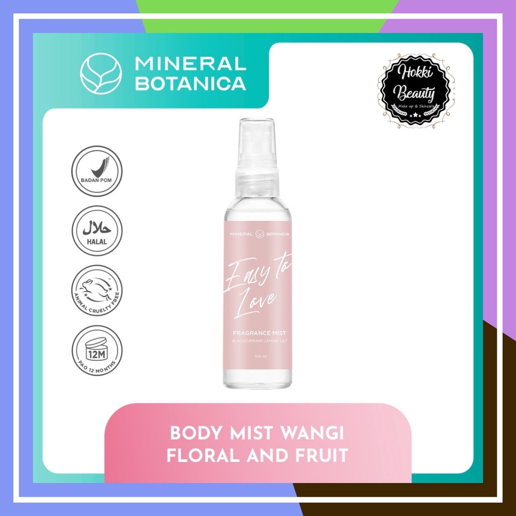 Mineral Botanica Fragrance Season Series - 100ml - MIST EASY TO LOVE - MIST BERRY BLOSSOM - FLORAL - FOREVER - FRUIT BURST - DANCING RAIN