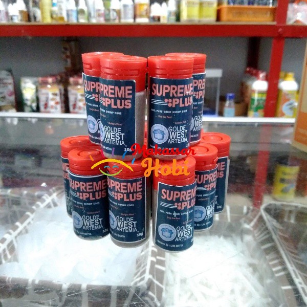 Artemia Supreme Plus 10gr Golden West Pakan Burayak Ikan Cupang Guppy