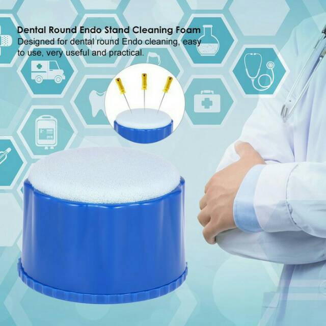 Alice dental // LARGE endo clean stand kfile holder sponge tempat kotak busa foam file steril bath