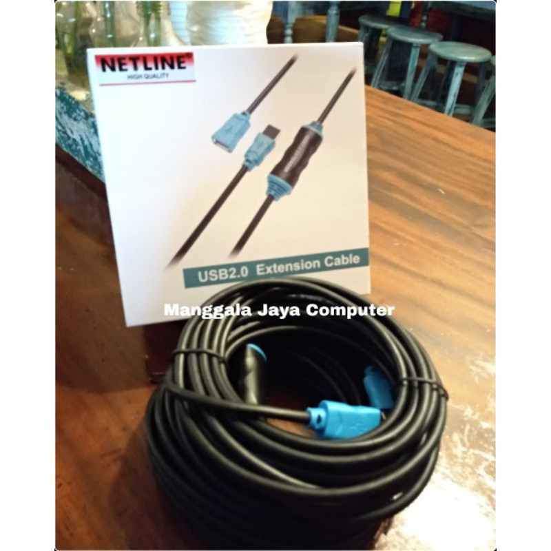 Netline Kabel USB extension Active 20 Meter Kabel USB Perpanjangan 20M USB Extension Cable 20M