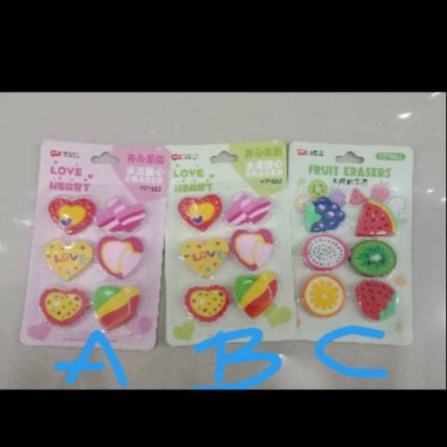 

Penghapus Unik / Penghapus Lucu / Penghapus LOVE / Penghapus Buah