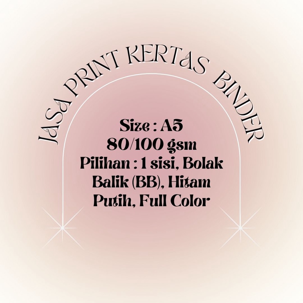 

Jasa Print Kertas Binder A5 (20 rings) 80/100 gsm