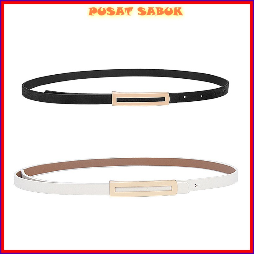 Gesper Sabuk Wanita Kulit Ikat Pinggang Women Belt Gold Tali kecil Fashion Korea Warna Emas kekinian