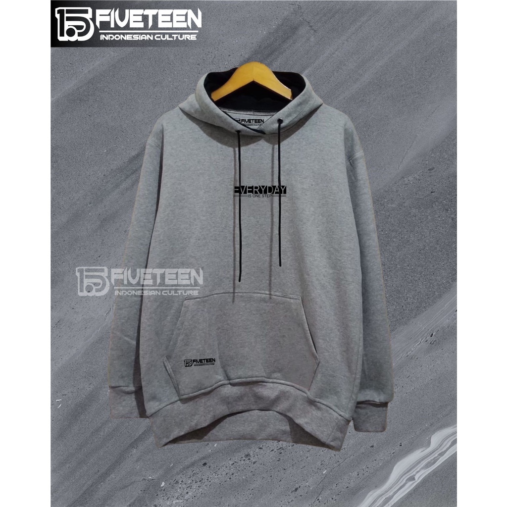 hoodie pria distro original brand tebal halus fifteen warna abu muda sablon EVERYDAY sweater hoodie pria dan wanita terlaris zipper hoodie pria original jepang jaket cowok terbaru distro jumbo hoodie fifteen distro original bandung suwiter cewek terbaru