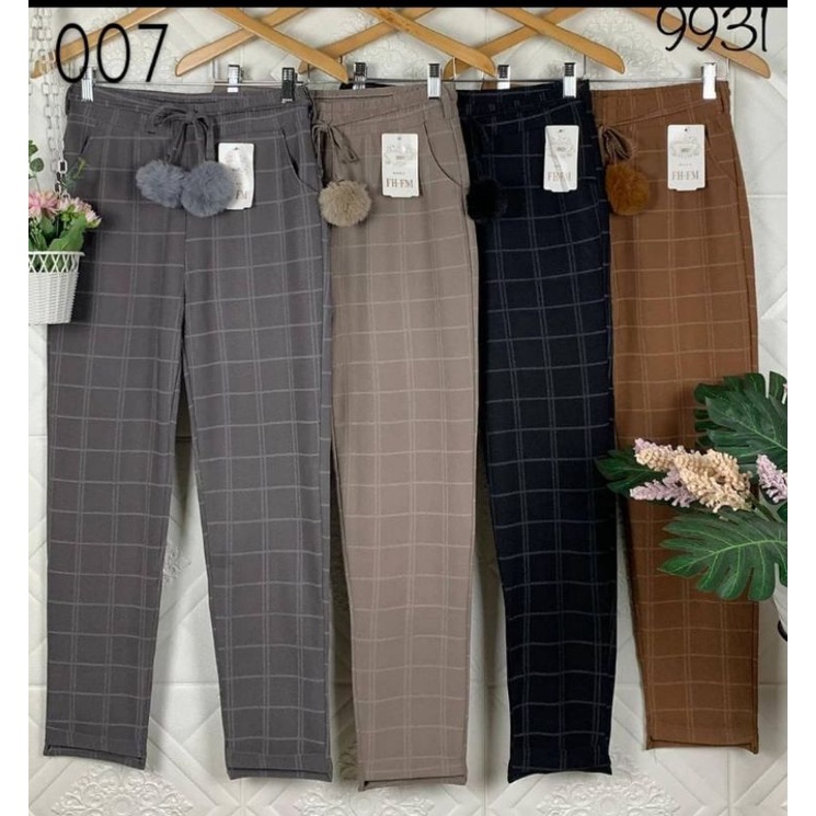 Celana kotak wanita panjang celana import wanita celana kotak import celana import murah