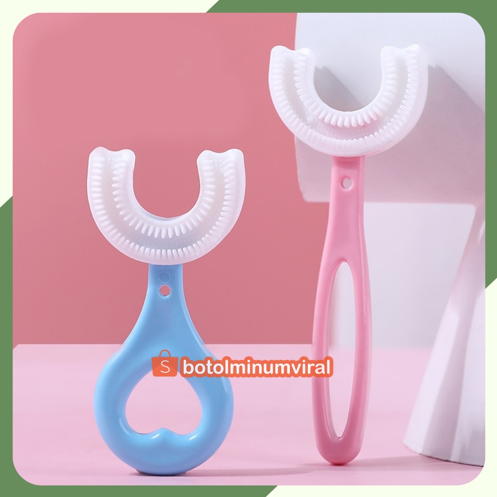 Sikat Gigi Anak U Silikon Bayi Balita Anak Bentuk U 360° Silicone Toothbrush Baby Type U Bisa Untuk Usia 2 / 3 / 4 / 5 / 6 / 7 / 8 / 9 / 10 / 11 / 12 Tahun