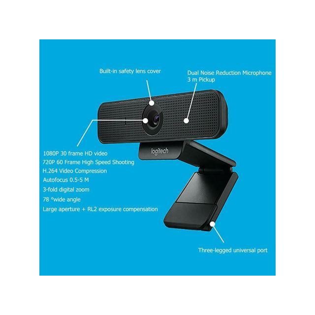 Webcam Logitech C925E with HD Video and Built-In Stereo