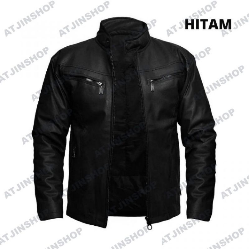 Jaket Kulit Pria Bomber Rider Original Muzara