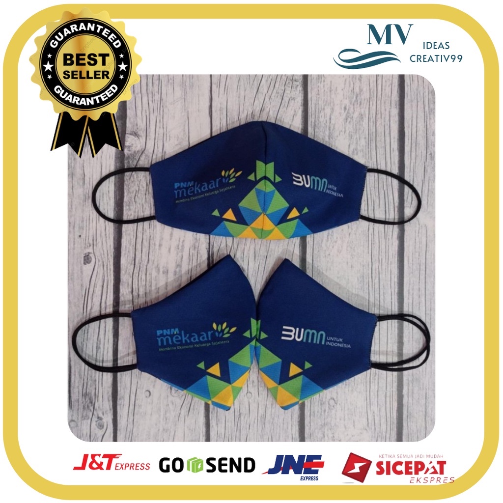 Masker PNM MEKAR BUMN || Masker INSTANSI BUMN || Masker BUMN PNM MEKAR || Masker Full Desain Print
