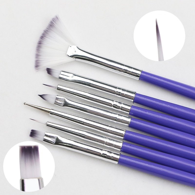 Brush Nail Art UV Gel Warna Putih Untuk Manicure
