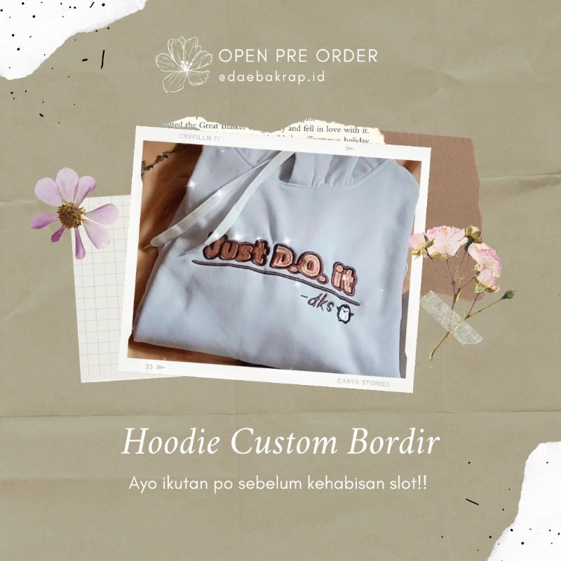 HOODIE CUSTOM BORDIR PREMIUM QUALITY