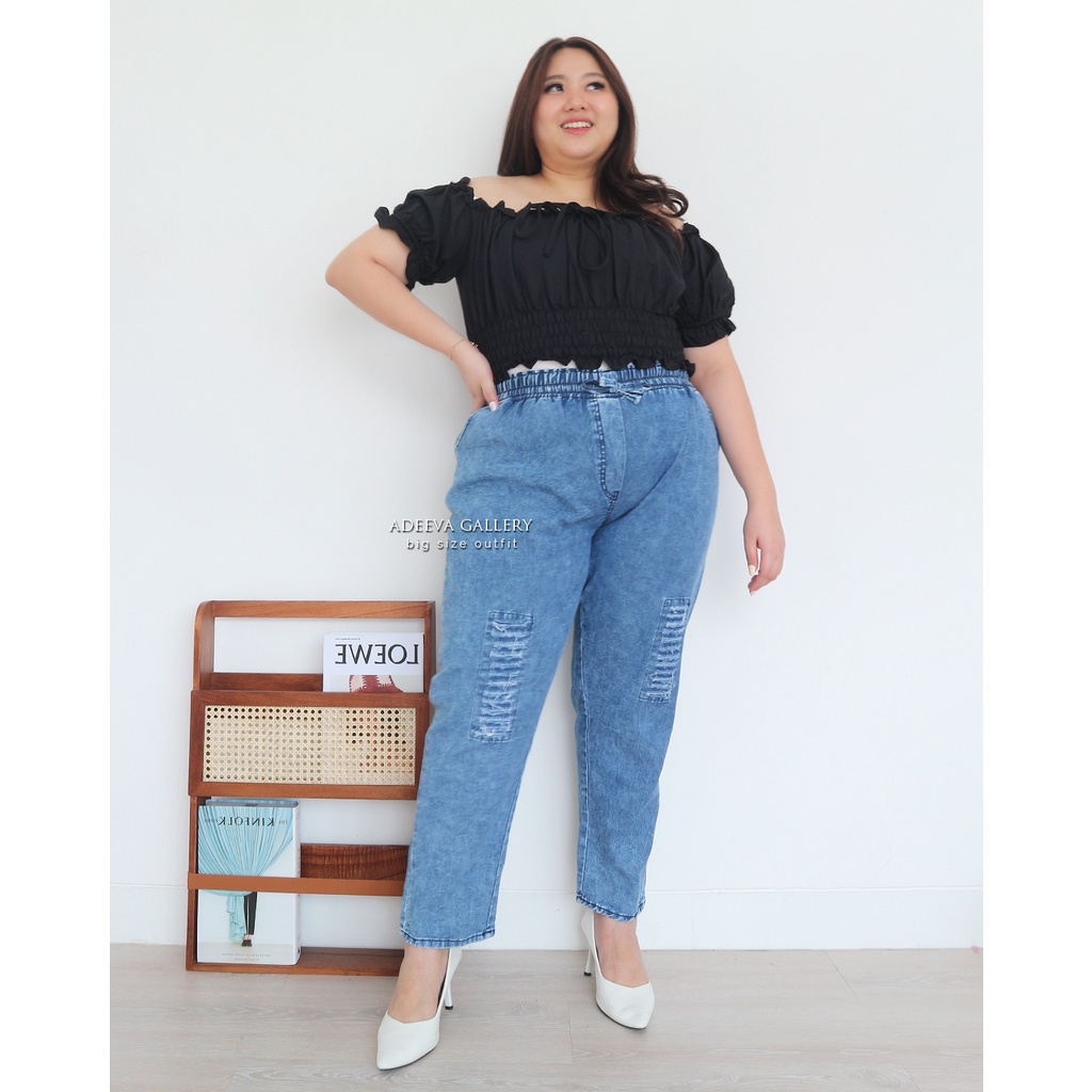 ADEEVA Redea Pants Jumbo Celana Jeans Jumbo