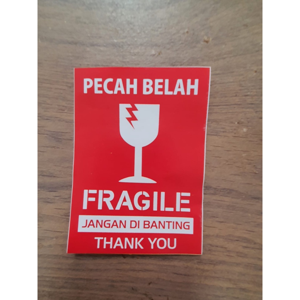 

(SO) Stiker Fragile 125 pcs 10 x 7 cm murah