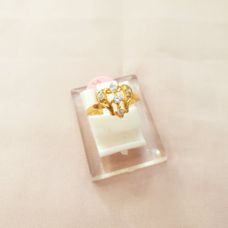 Cincin permata variasi emas asli kadar 750 18K