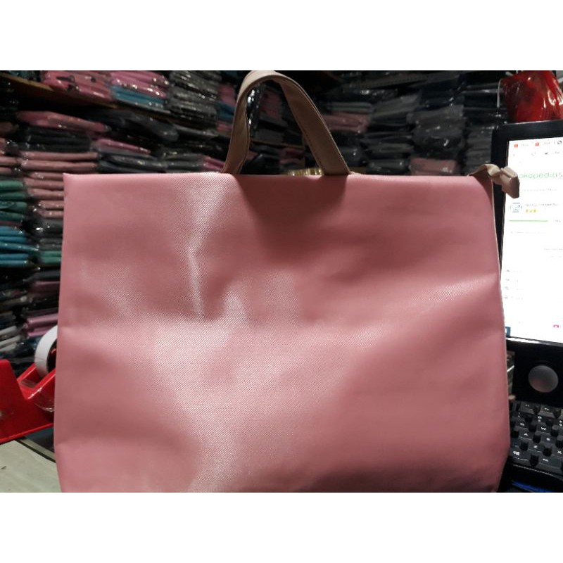 Tas Laptop Macbook Sleeve Selempang 13 inch Pink