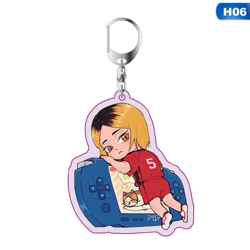 FQ Anime Karasuno High School Doomed Metal Keychain Anime Haikyuu!! Cartoon Keychain