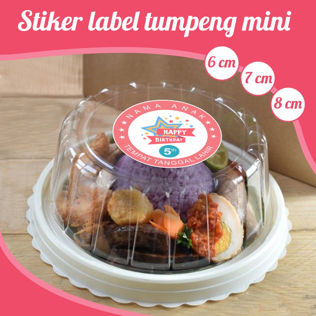 Label Stiker Nasi Tumpeng Mini Bekasi Shopee Indonesia