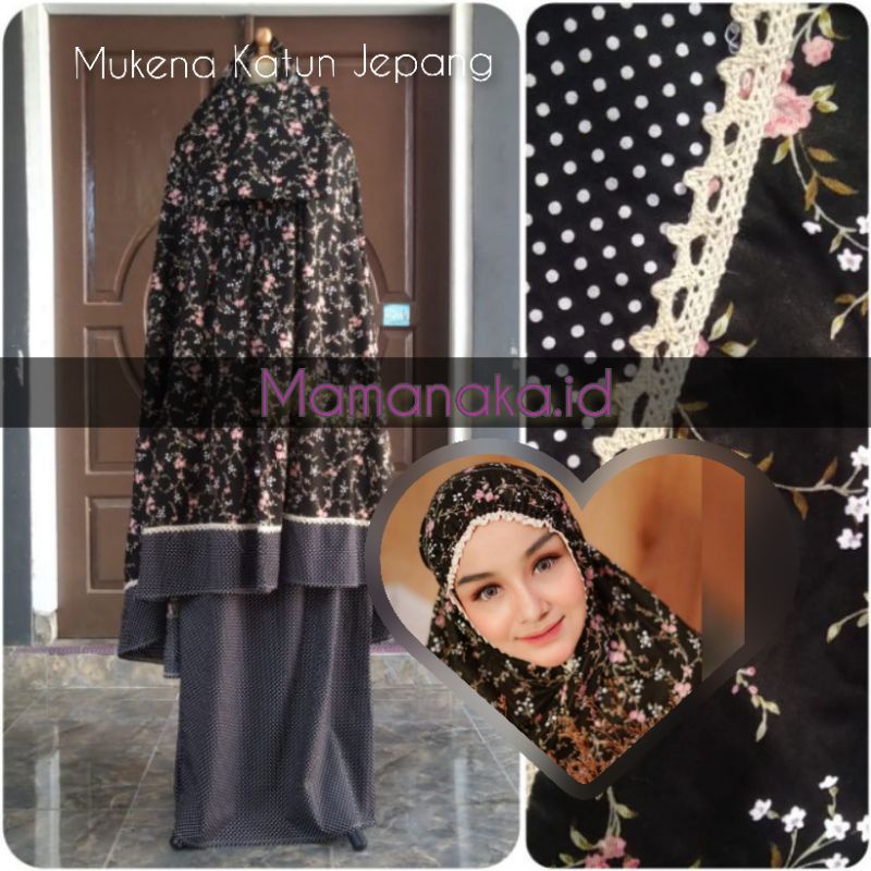 Mukena Renda Katun Jepang/ Mukena Dewasa / Mukena Katun Jepang