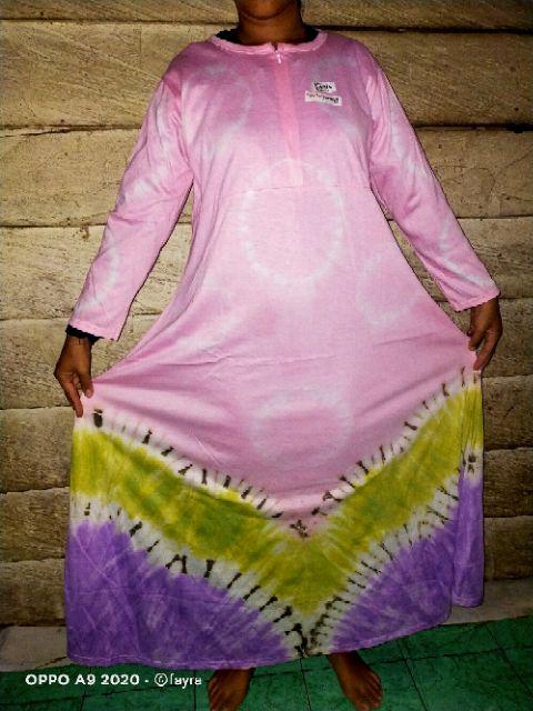Gamis Tie Dye Gamis Kaos Nyaman Adem Gamis Katun Combad Batik Teknik Tie Dye Gamis Naraya