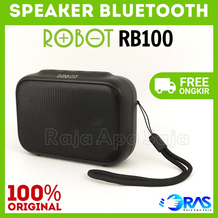 Speaker Robot Rb100 Dots Bluetooth Portable Speker Spiker Music Box - Hitam