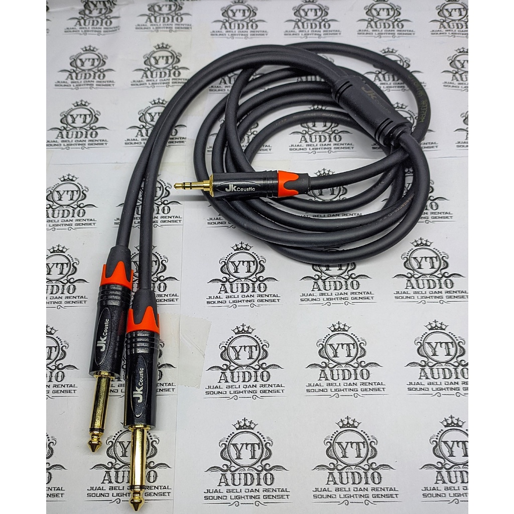 Kabel Jack HP 3.5 mm to Akai Panjang 1,8 Meter JK COUSTIC - Jack HP ke Mixer Premium Quality ORIGINA