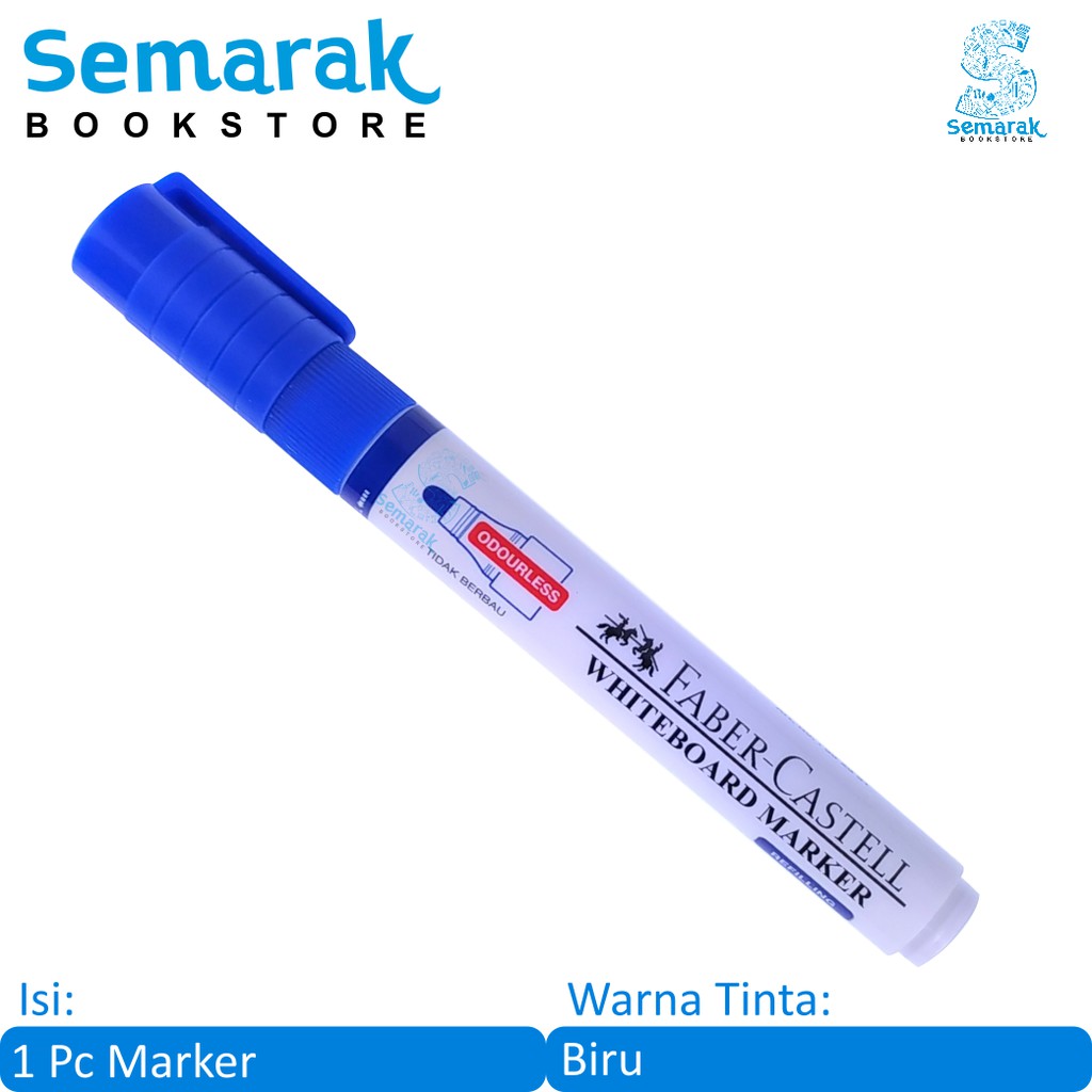 

Spidol Papan Tulis Dapat Dihapus Faber Castell Eco Whiteboard Marker - Biru [1 Spidol]