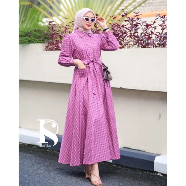 RAFIKA SONYA MIDI DRESS - Reseller Resmi Rafika Store