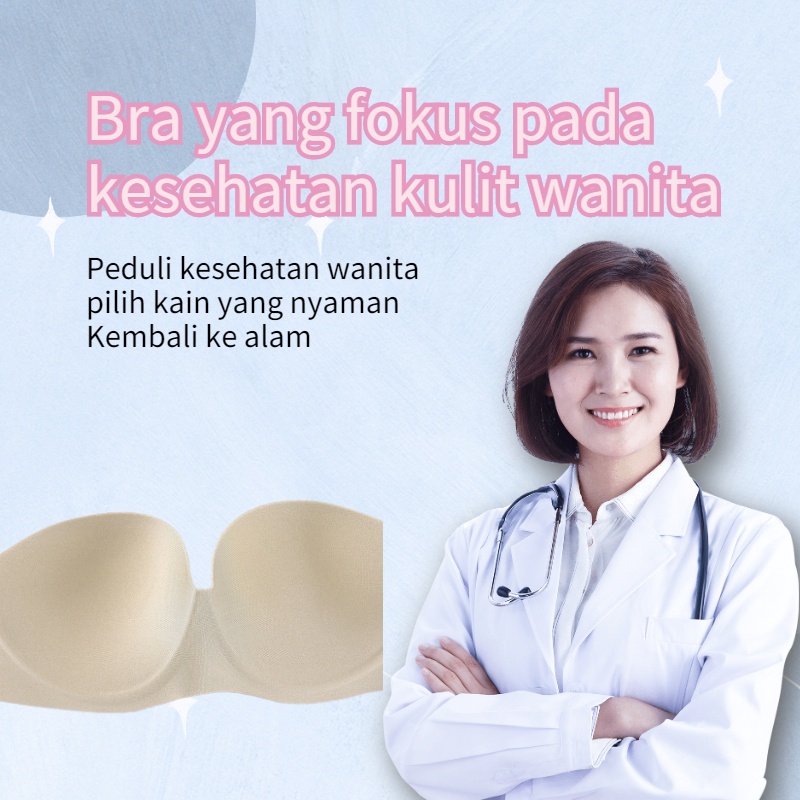 Wanita Seksi Seamless Bra Push Up Bra Tanpa Tali Nirkabel