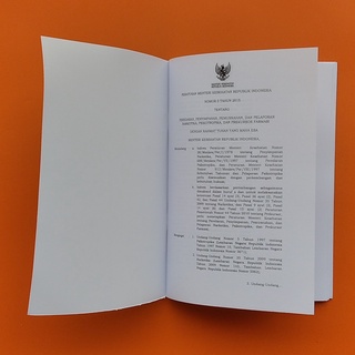 Jual BUKU PERATURAN MENTRI KESEHATAN RI NOMOR 3 TAHUN 2015 - BUKU