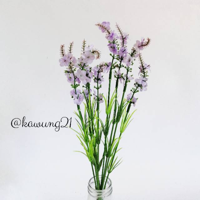 AF18 Bunga Lavender Rumput Artificial Tanaman Hias Plastik Tiruan Dekorasi Rumah