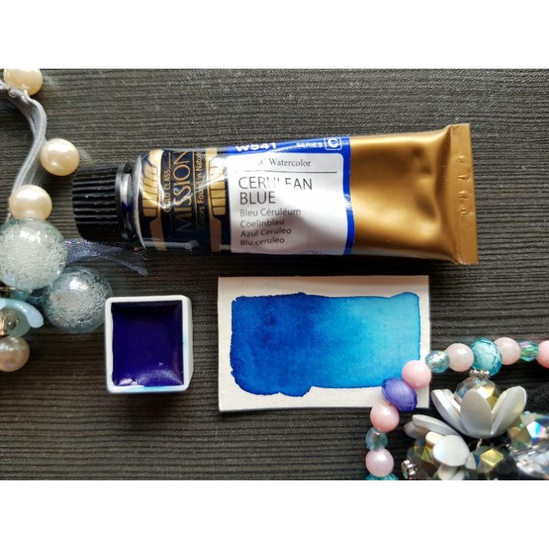 

Mijello Mission Gold Artists' Watercolor Share in Half Pan, Cerulean Blue, Cat air