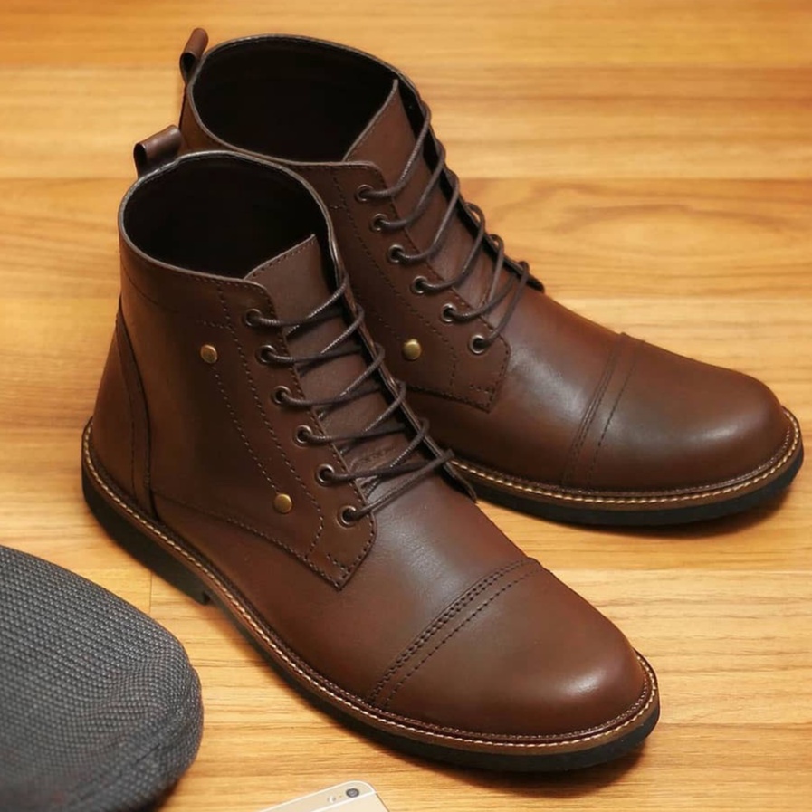 OVERTURE BROWN (KULIT ASLI) |ManNeedMe x Reyl| Sepatu Safety Boots Pria ORIGINAL