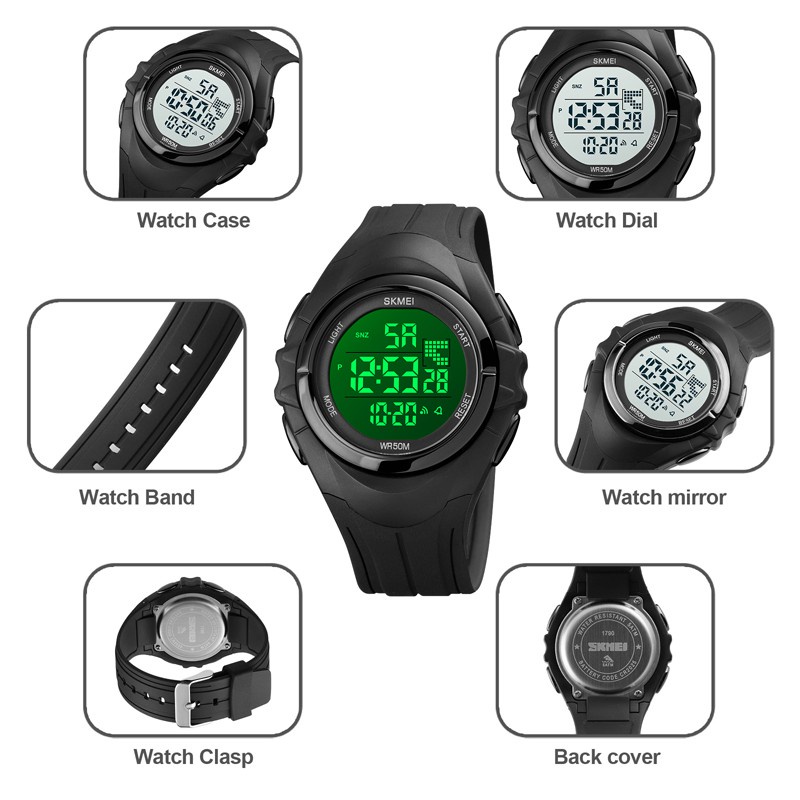 SKMEI 1790 Jam Tangan Pria Digital Anti Air WK-SBY