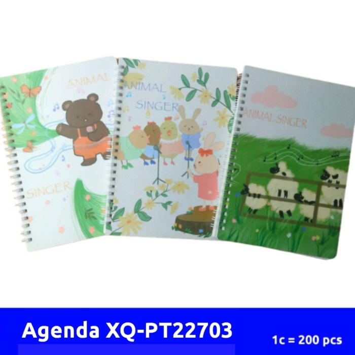 

XQ-PT22703 Agenda/Diary Notebook Animal Singer (pcs)