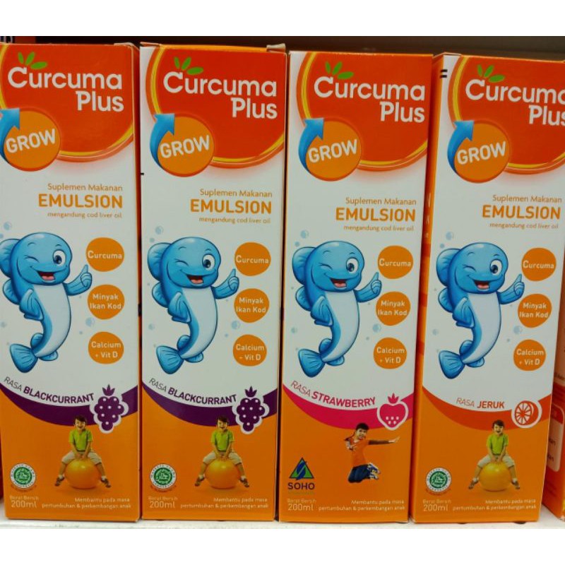 

CURCUMA PLUS GROW EMULSION RASA JERUK ANGGUR STROWBERY SIRUP 200 ML