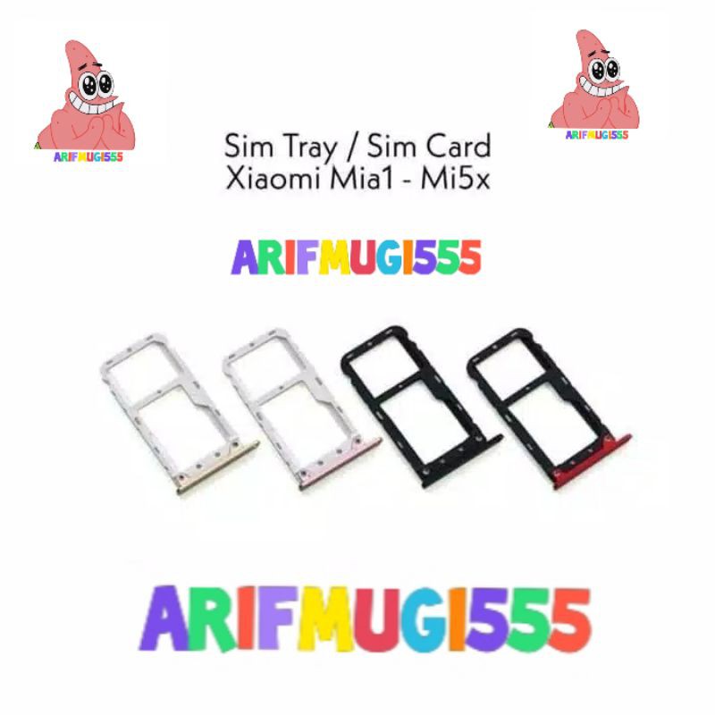 SIMTRAY SIM TRAY SIMLOCK TEMPAT KARTU SIM CARD XIAOMI MIA1 MI5X ORIGINAL