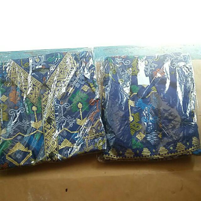 Qnunbatik Sarimbit/couple Batik Anak Dress Terusan/hem Kemeja Mentari Prodo