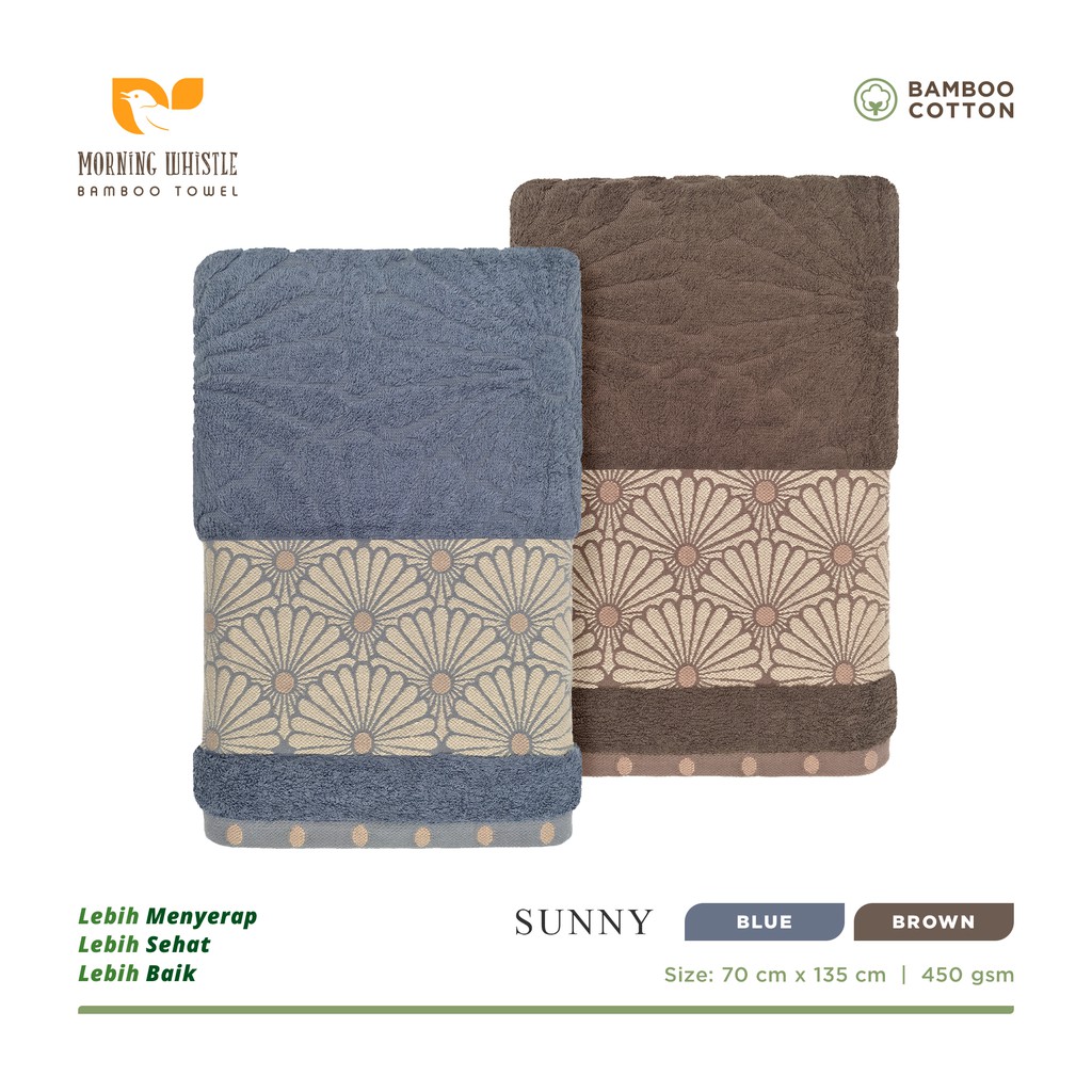 ORIGINAL | Terry Palmer Morning Whistle Bamboo Sunny Handuk Mandi Dewasa 70 x 135 cm