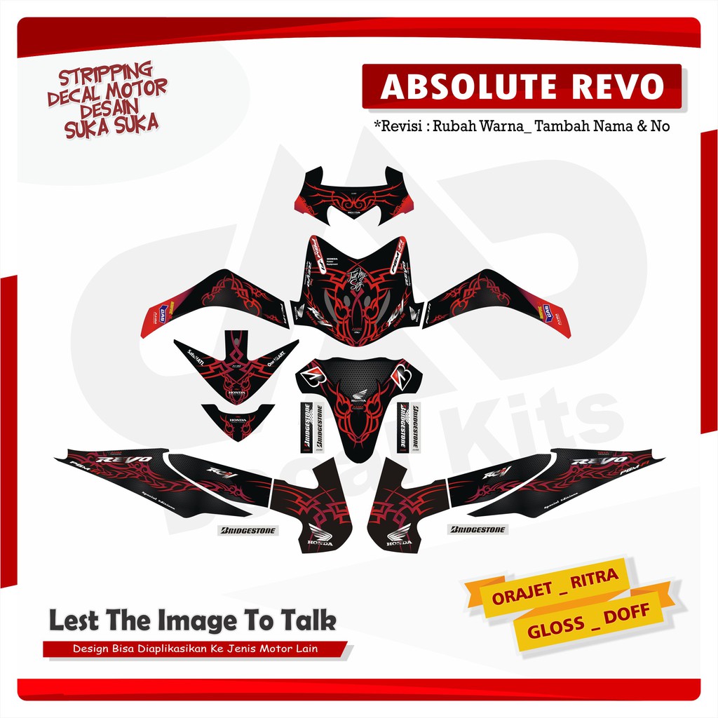 Jual Sticker Decal Motor Honda Revo Full Body Decal Revo Stiker