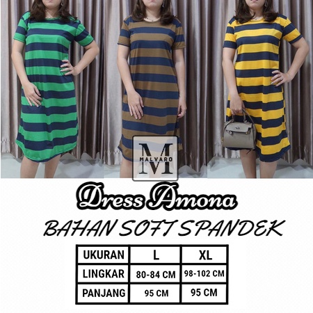 MAL-Dress Amona / Dress Salur Wanita / Daster Wanita