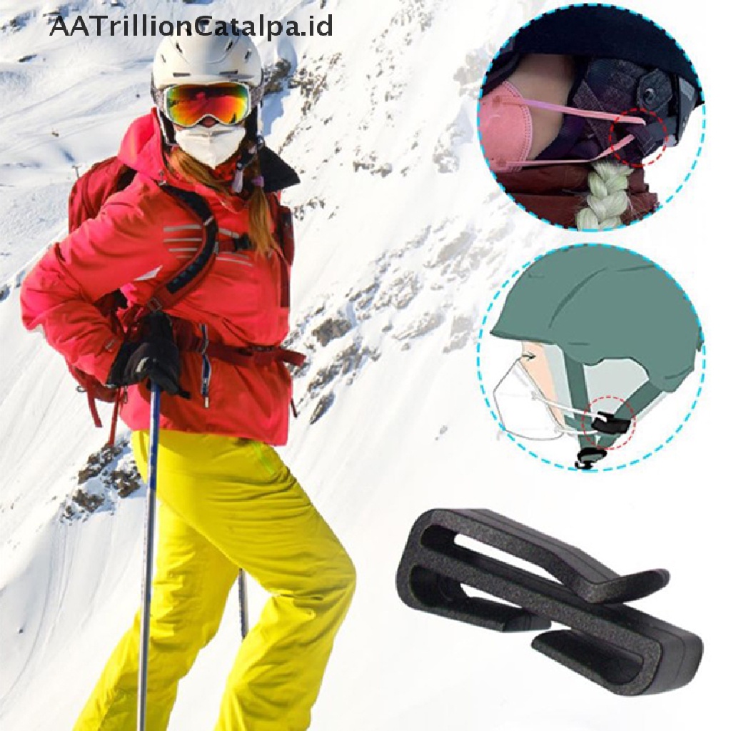 Aatrillioncatalpa Klip Plastik Multifungsi Holder Masker Ski Salju Mudah Dipasang