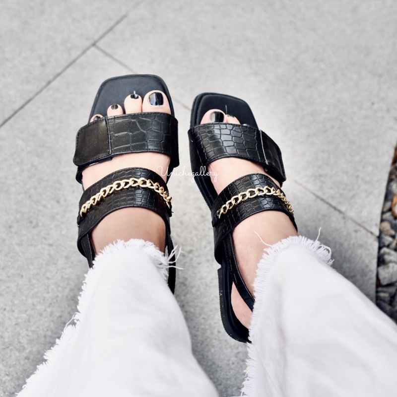 VALERIE CROCO SANDAL