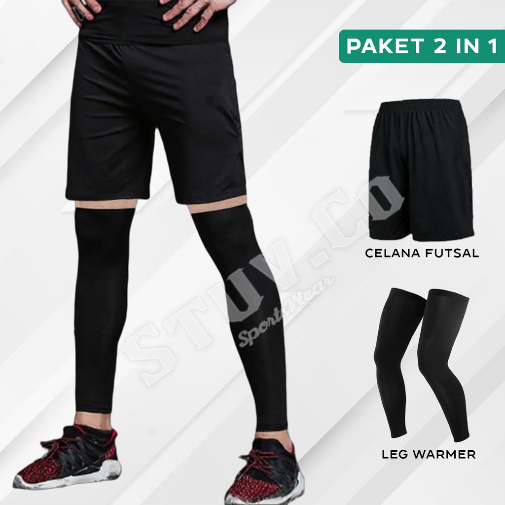 PAKET 2IN1 STELAN CELANA FUTSAL DAN LEG WARMER SET OLAHRAGA FUTSAL SEPAKBOLA SEPEDA VOLI GYM FITNESS BASKET PRIA WANITA MURAH