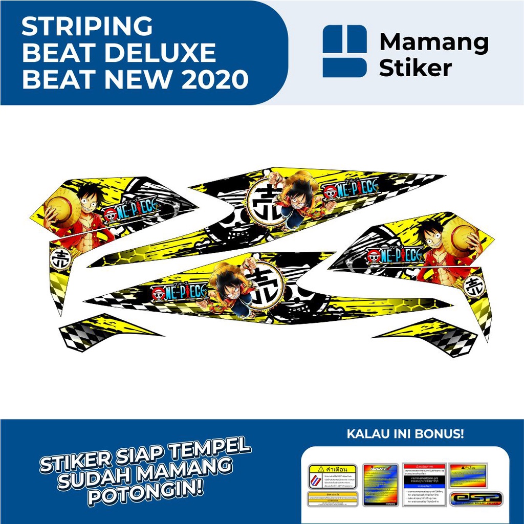 STRIPING BEAT 2020 Motif 24 One Piece Monkey D Luffy/STIKER BEAT DELUXE/STICKER BEAT NEW 2021/HONDA 