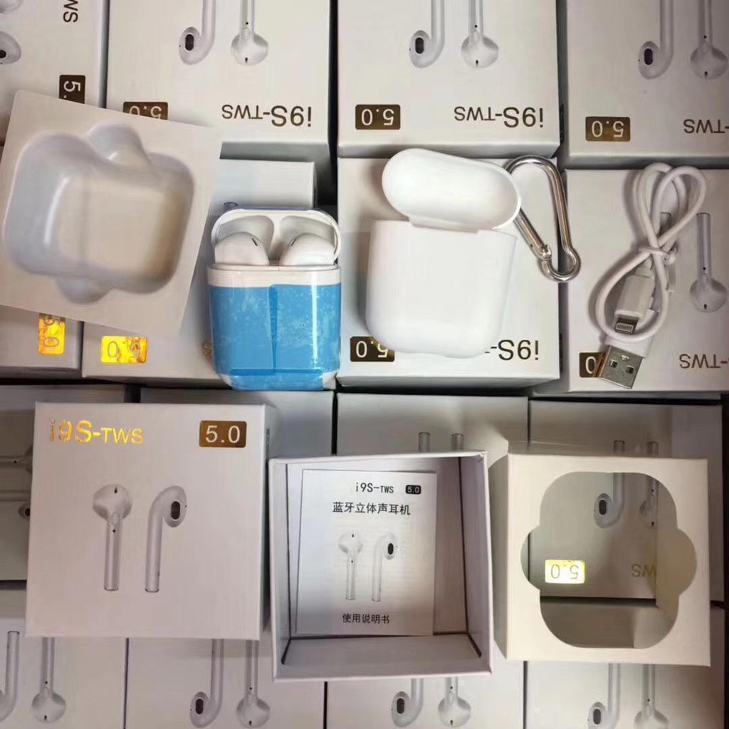 Headset Bluetooth I7S TWS I9S Inpods 12 Macaron Earphone Android IOS Bluetooth 5.0 Twins inpod i12-I9S