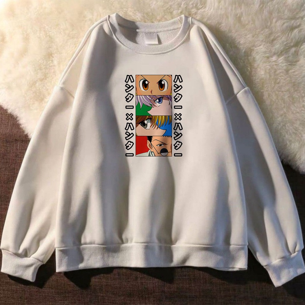 SWEATER ANIME GON &amp; FRIENDS CREWNECK ANIME HUNTER X HUNTER SIZE M-XXL  -  CREWNECK UNISEX TEBAL PREMIUM