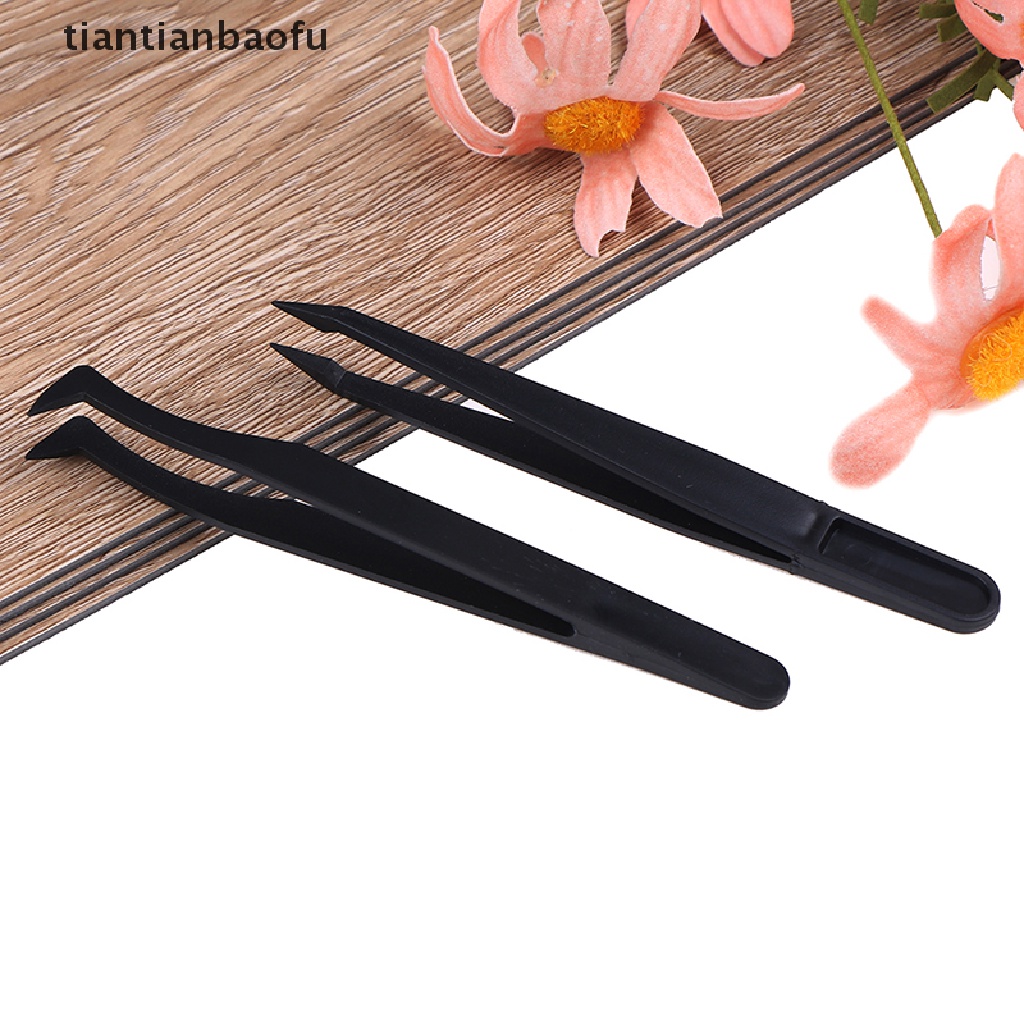 [tiantianbaofu] Curved Straight Tip Forceps Diamond Painting Tweezers Plastic Picking Tweezers Boutique