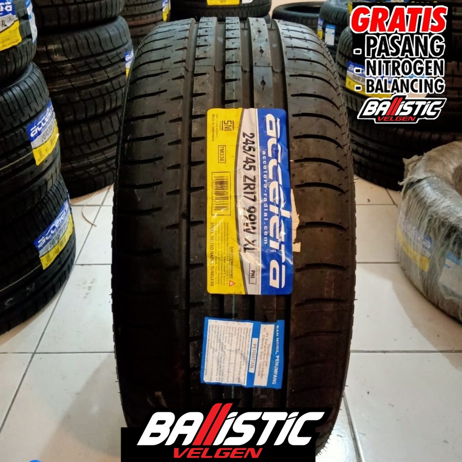 Ban mobil Tubeless 245/45 R17 ACCELERA PHI 245 45 Ring 17 Ban Luar Mobil Termurah