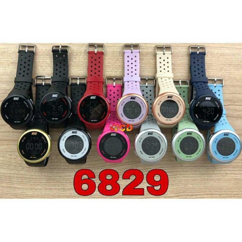 Cod√)Jam Tangan Wanita/Pria Nike Digital Strap Rubber(Jakarta)